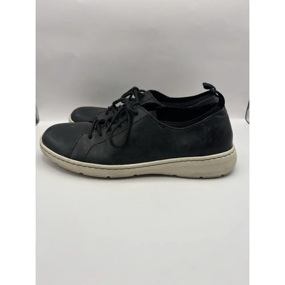 Born Allegheny II Black Leather Sneakers Men Size 10.5